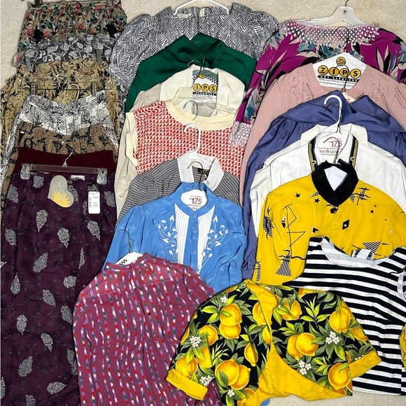 Vintage Dresses & Skirts - Vintage Women’s Clothing skirts blouses tops mix sizes 5lb mystery bundle